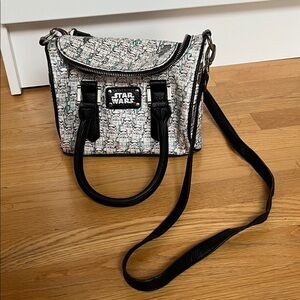Star Wars Black and White Crossbody Bag